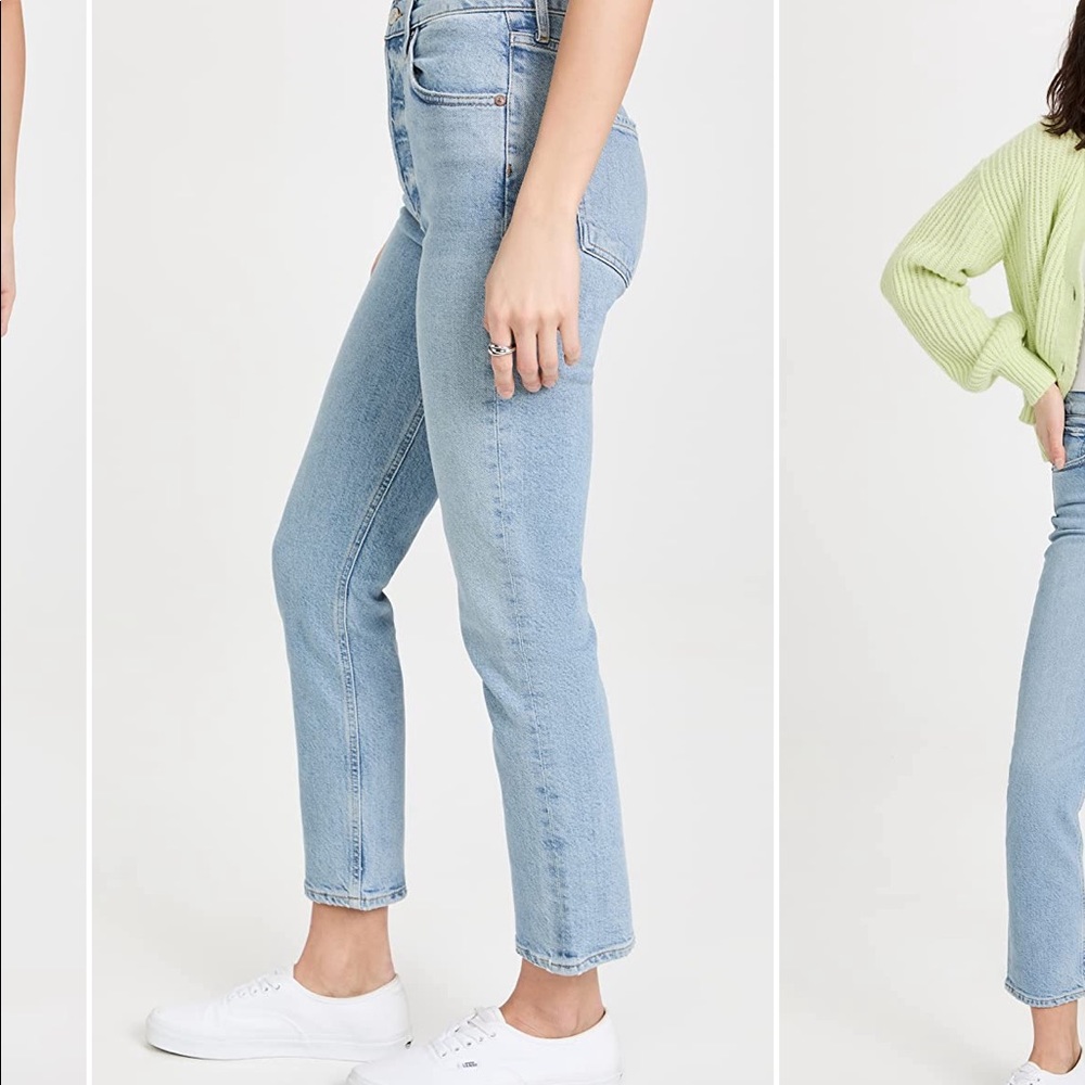 Agolde Riley high rise straight crop jeans